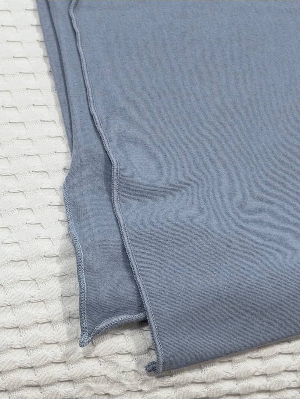 NWT Soft Wrap Dusty Blue shawl blanket scarf cozy fall wear cotton jersey new OS - Picture 6 of 6